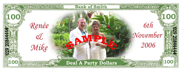 Smith Wedding Reception - Renee & Mike's Wedding Reception Casino Money