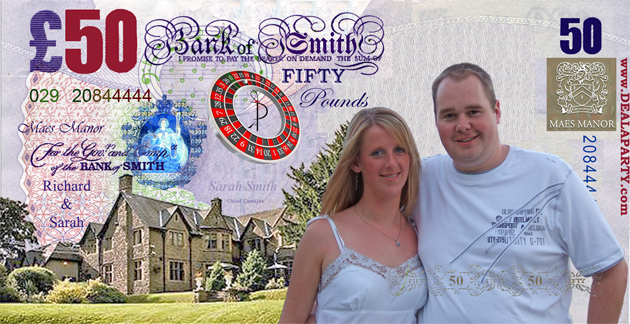 Smith Wedding Reception - Richard & Sarah's Wedding Reception Casino Money